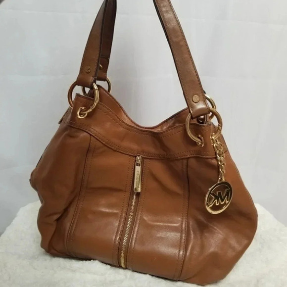 michael Kors Satchel Purse Brown Tan - Picture 4 of 14